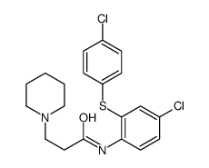 N-[4-Chloro-2-[(p-chlorophenyl)thio]phenyl]-1-piperidinepropionamide结构式