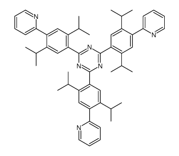 2,4,6-tris[2,5-di(propan-2-yl)-4-pyridin-2-ylphenyl]-1,3,5-triazine结构式