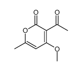 3-Acetyl-4-methoxy-6-methyl-pyran-2-one结构式