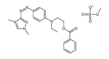 2-[4-[(1,4-dimethyl-1,2,4-triazol-4-ium-3-yl)diazenyl]-N-ethylanilino]ethyl benzoate,methyl sulfate Structure
