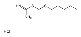 hexylsulfanylmethyl carbamimidothioate,hydrochloride Structure