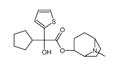 (8-methyl-8-azabicyclo[3.2.1]octan-4-yl) 2-cyclopentyl-2-hydroxy-2-thiophen-2-ylacetate Structure