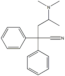 4-(二甲基氨基)-2,2-二苯基戊腈结构式