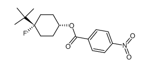 trans-4-tert-butyl-4-fluorocyclohexyl p-nitrobenzoate结构式