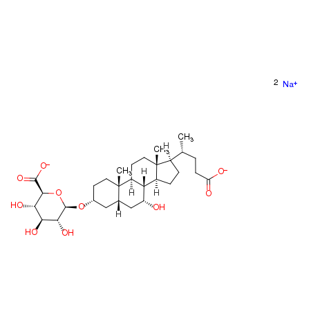 chenodeoxycholic acid 3-glucuronide disodium salt Structure