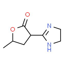 2(3H)-Furanone,3-(4,5-dihydro-1H-imidazol-2-yl)dihydro-5-methyl- Structure