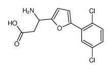 3-氨基-3-[5-(2,4-二氯苯基)-2-呋喃]-丙酸结构式
