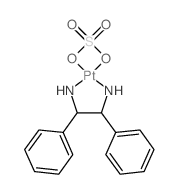 Platinum, (1,2-diphenyl-1,2-ethanediamine-N,N)sulfato(2-)-O,O]-, [SP-4-2-[S-(R*,R*)]]- Structure