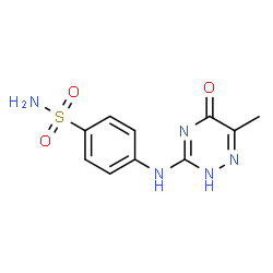4-[(6-methyl-5-oxo-4,5-dihydro-1,2,4-triazin-3-yl)amino]benzenesulfonamide structure