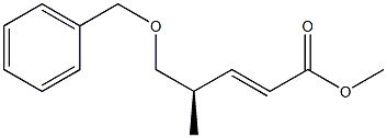 R,E-5-苄氧基-4-甲基-2-戊烯甲酯结构式