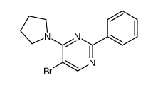 5-bromo-2-phenyl-4-pyrrolidin-1-ylpyrimidine Structure