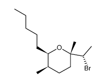 (1'R,2S,5R,6R)-2-(1'-bromoethyl)-2,5-dimethyl-6-pentyltetrahydropyran结构式