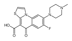 5H-Thiazolo(3,2-a)quinoline-4-carboxylic acid, 7-fluoro-8-(4-methyl-1- piperazinyl)-5-oxo-结构式