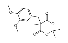 5-(3,4-dimethoxybenzyl)-2,2,5-trimethyl-1,3-dioxane-4,6-dione结构式
