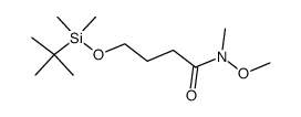 4-((1,1-dimethylethyl)dimethylsilyloxy)-N-methoxy-N-methylbutanamide Structure