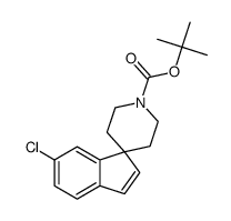 6-氯螺[茚-1,4'-哌啶]-1'-羧酸叔丁酯结构式