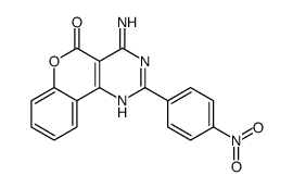 4-amino-2-(4-nitrophenyl)chromeno[4,3-d]pyrimidin-5-one结构式