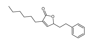 4-hexyl-2-(2-phenylethyl)-2H-furan-5-one结构式
