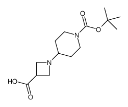 4-(3-羧基-氮杂啶-1-基)-哌啶-1-羧酸叔丁酯结构式
