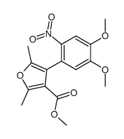 methyl 4-(4,5-dimethoxy-2-nitrophenyl)-2,5-dimethylfuran-3-carboxylate Structure