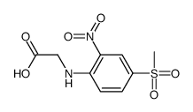 {[4-(甲基磺酰基)-2-硝基苯基]氨基}乙酸结构式
