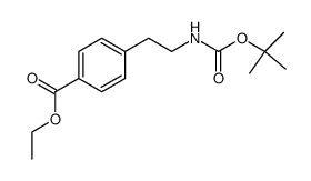 ethyl 4-{2-[(tert-butoxycarbonyl)amino]ethyl}benzoate结构式