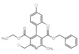 5-O-benzyl 3-O-ethyl 2-(chloromethyl)-4-(2,4-dichlorophenyl)-6-methylpyridine-3,5-dicarboxylate Structure