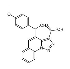 4-(4-methoxy-α-hydroxybenzyl)<1,2,3>triazolo<1,5-a>quinoline-3-carboxylic acid结构式