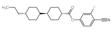反式,反式-4-氰基-3-氟苯基-4'-丙基-双环己基-4-羧酸酯结构式