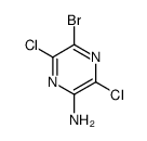 5-溴-3,6-二氯吡嗪-2-胺结构式