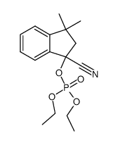 1-cyano-3,3-dimethyl-2,3-dihydro-1H-inden-1-yl diethyl phosphate结构式