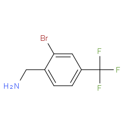 (2-溴-4-(三氟甲基)苯基)甲胺结构式