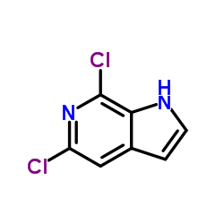 5,7-二氯-6-氮杂吲哚结构式