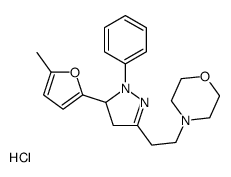 4-[2-[3-(5-methylfuran-2-yl)-2-phenyl-3,4-dihydropyrazol-5-yl]ethyl]morpholine,hydrochloride Structure