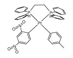 {η2-1,2-bis(diphenylphosphino)ethane}(2,4-dinitrophenyl)(4-methylphenyl)platinum(II) Structure
