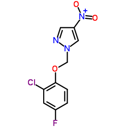 1-(2-CHLORO-4-FLUORO-PHENOXYMETHYL)-4-NITRO-1H-PYRAZOLE Structure