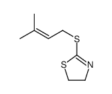 4,5-Dihydro-2-[(3-methyl-2-buten-1-yl)thio]thiazole结构式