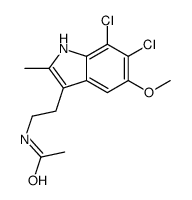 N-[2-(6,7-dichloro-5-methoxy-2-methyl-1H-indol-3-yl)ethyl]acetamide structure