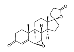 6β,7β-Epoxy-17β-hydroxy-3-oxo-4,6-pregnadien-21-carbonsaeure-γ-lacton Structure