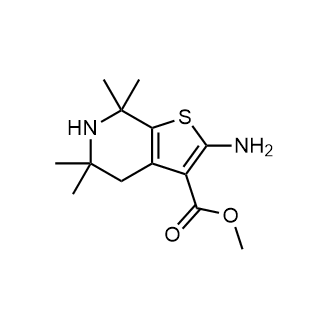 Methyl2-amino-5,5,7,7-tetramethyl-4,5,6,7-tetrahydrothieno[2,3-c]pyridine-3-carboxylate Structure