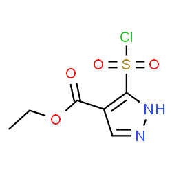 Ethyl 5-(chlorosulfonyl)-1H-pyrazole-4-carboxylate Structure
