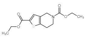 6,7-二氢噻吩并[3,2-c]吡啶-2,5(4H)-二羧酸二乙酯结构式