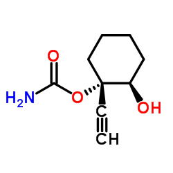 顺-1,2-环己二醇-1-乙炔-1-氨基甲酸酯,结构式
