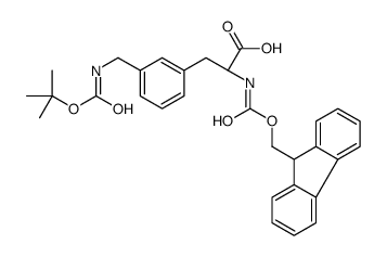 Fmoc-3-(Boc-氨基甲基)-D-苯丙氨酸结构式