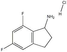 5,7-二氟-2,3-二氢-1H-茚-1-胺盐酸盐结构式