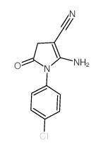 2-氨基-1-(4-氯苯基)-5-氧代-4,5-二氢-1H-吡咯-3-甲腈结构式