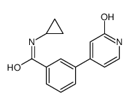 N-cyclopropyl-3-(2-oxo-1H-pyridin-4-yl)benzamide结构式