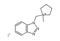 N-(benzotriazol-1-ylmethyl)-N-methylpyrrolidinium iodide结构式