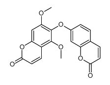 5,7-dimethoxy-6-(2-oxochromen-7-yl)oxychromen-2-one结构式