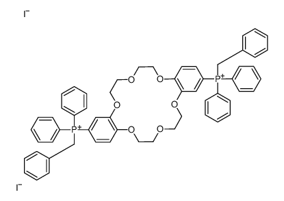 4',4''(5'')-Bis(diphenylbenzylphosphonium)dibenzo-18-crown-6 diiodide Structure